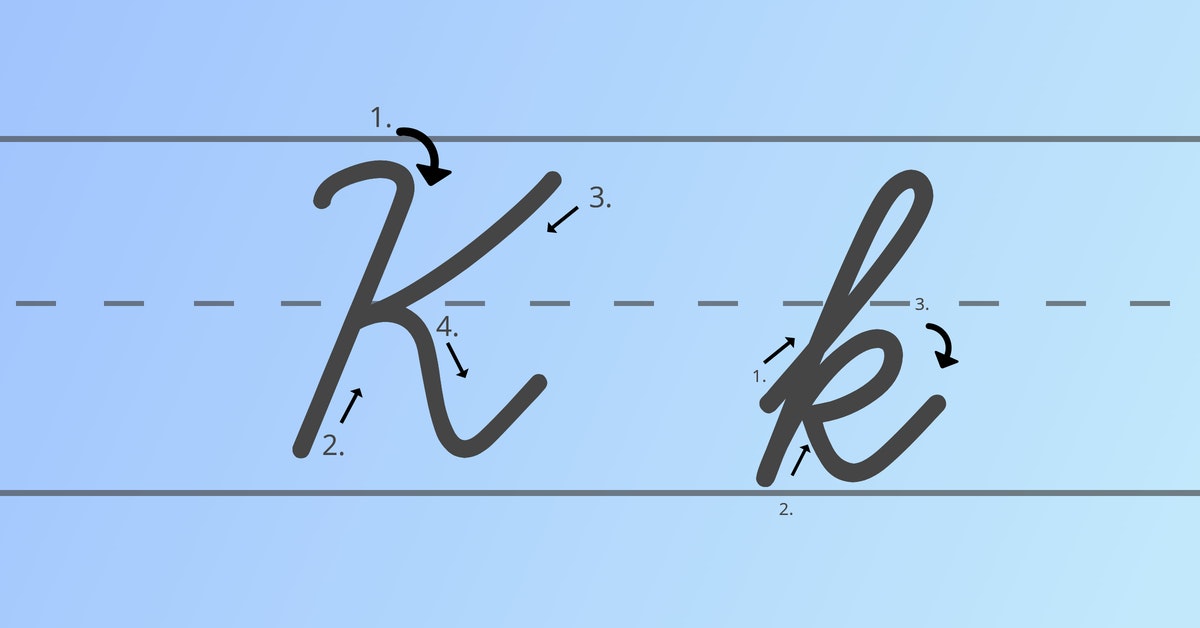 How To Write Cursive K Worksheet And Tutorial 
