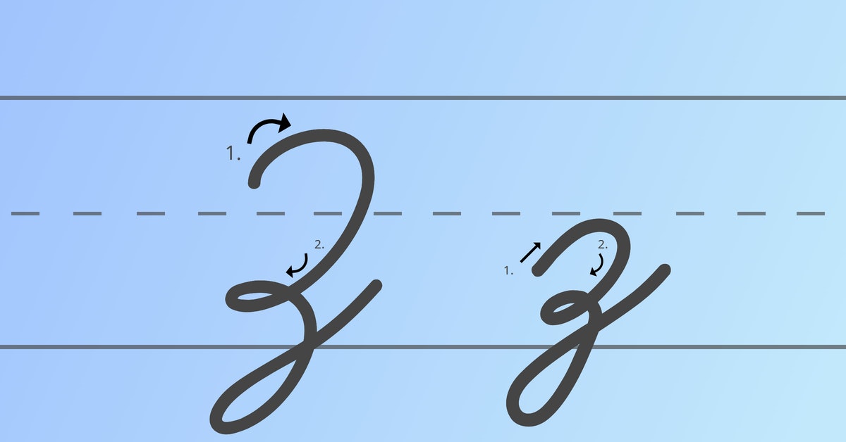 How To Write The Letter Z In Cursive