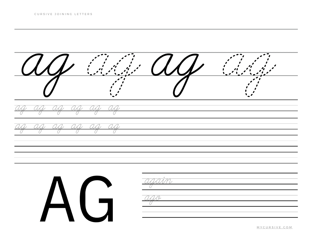 ag in cursive
