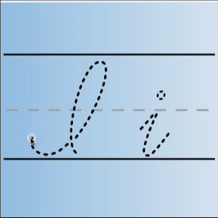Cursive i full tutorial and worksheet
