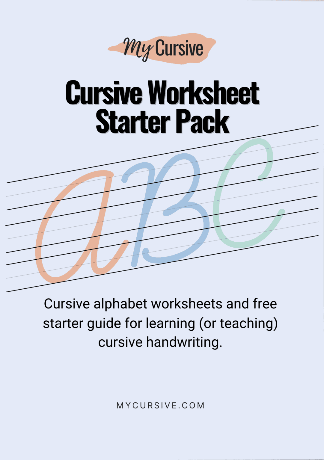 Cursive Chart [Printable Cursive Alphabet Chart - Two Sizes]