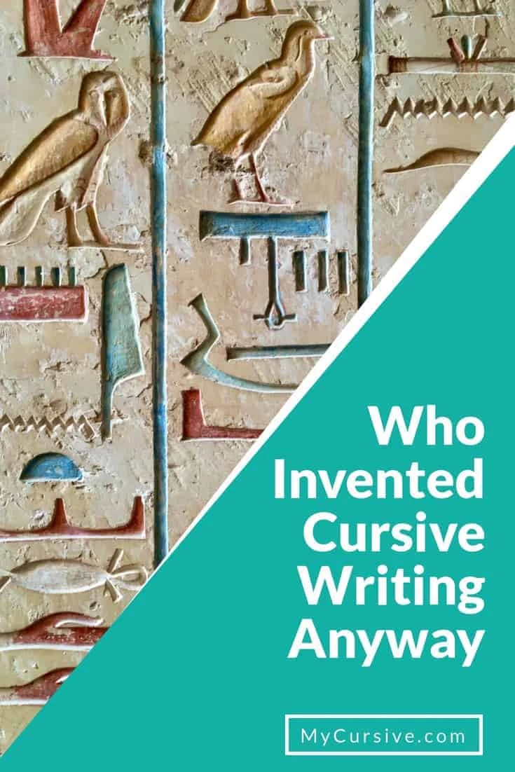 who invented cursive writing