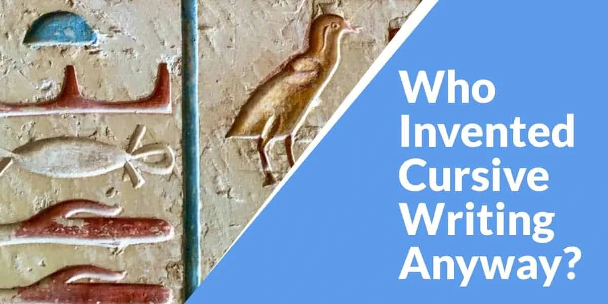 who invented cursive writing?