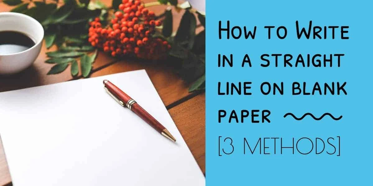 how to write straight