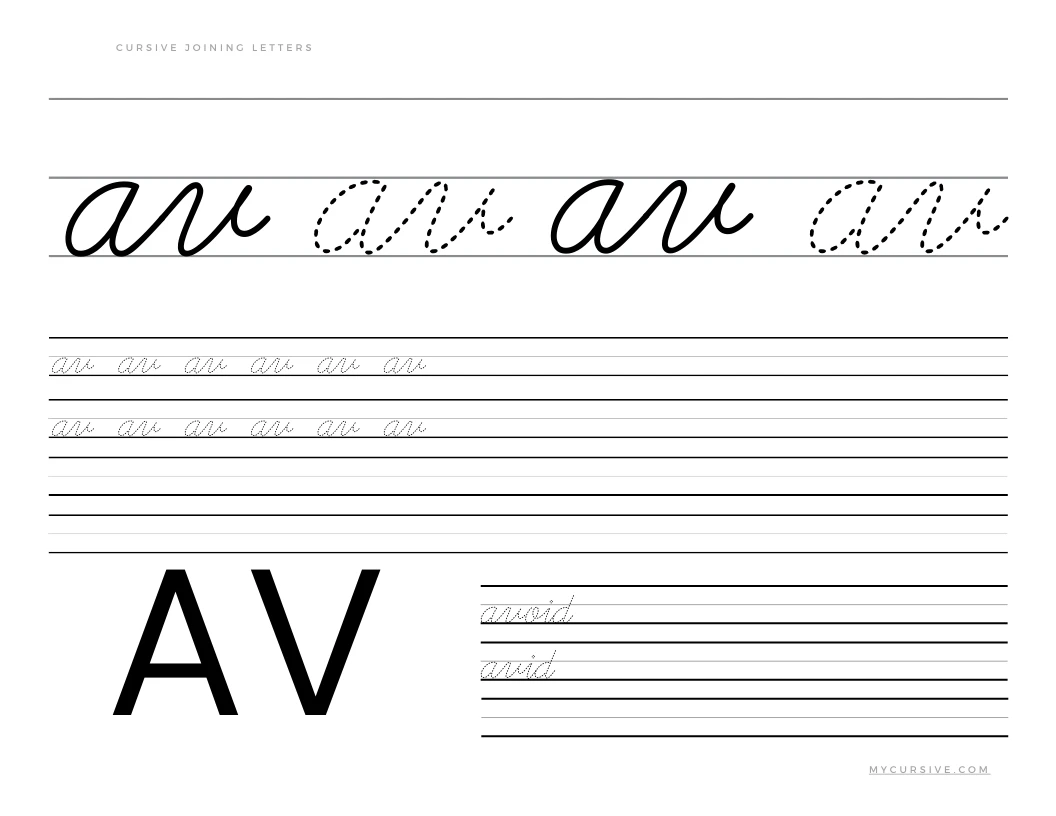 av in cursive