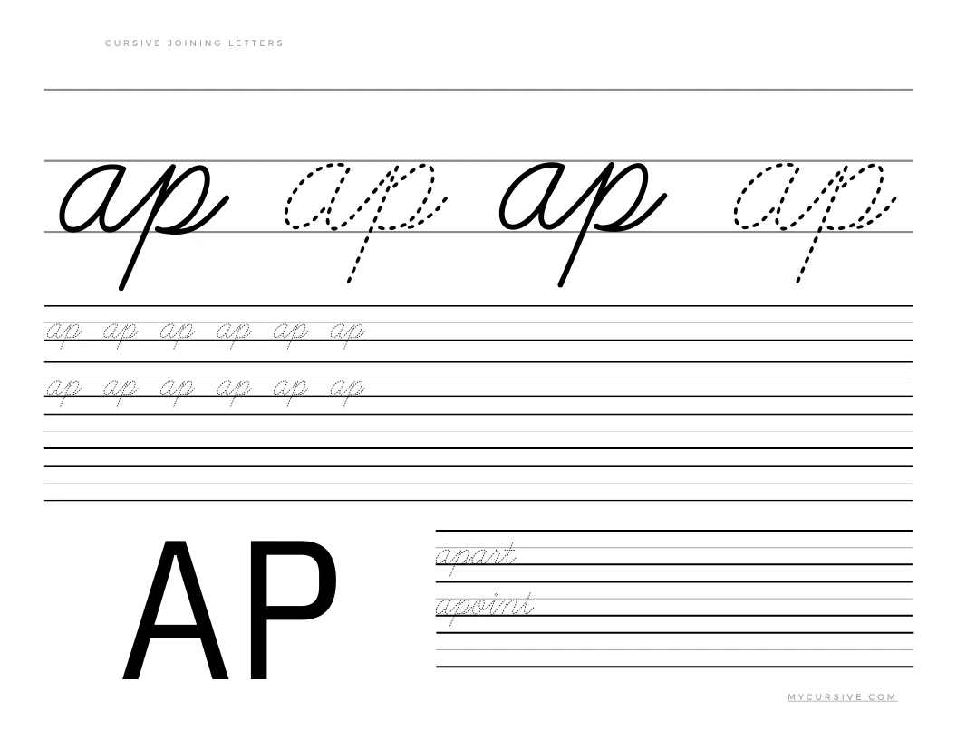 ap in cursive